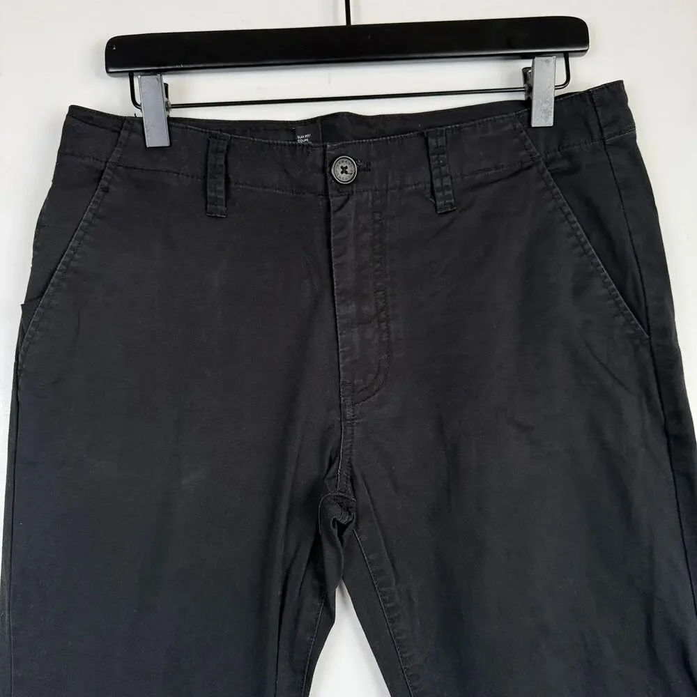 A|X Armani Exchange Slim Fit Chino Pants Black Mens - 33 33x30